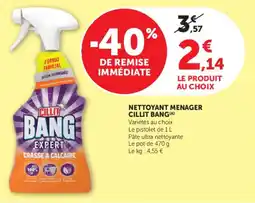 Hyper U Cillit Bang Nettoyant menager offre
