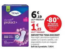 Hyper U Serviettes tena discreet offre