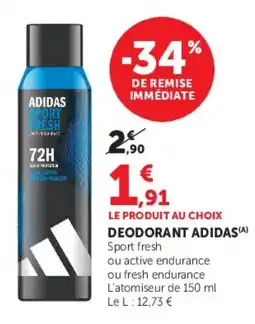 Hyper U Adidas Deodorant offre