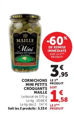 Hyper U Maille Cornichons le 1er mini petits produit croquants offre