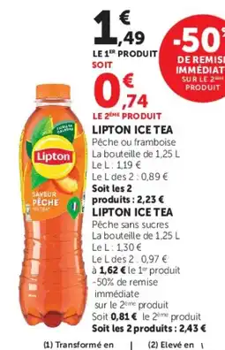 Hyper U Lipton Ice tea offre