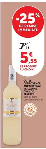 Hyper U Cotes de provence aop chateau reillanne grande reserve offre