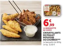 Hyper U Croustillants de poulet potatoes ou churros offre