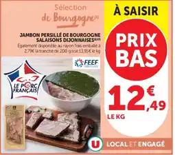 Hyper U Jambon persillé de bourgogne salaisons dijonnaises offre