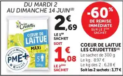 Hyper U Les Crudettes Coeur de laitue offre