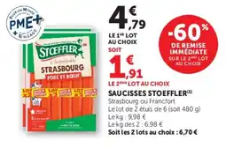 Hyper U Stoeffler Saucisses offre