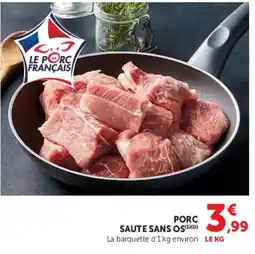 Hyper U Porc saute sans os offre
