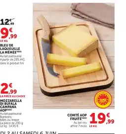 Hyper U Comté aop fruité offre