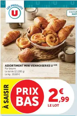 Hyper U Assortiment mini viennoiseries u offre