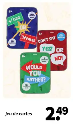 Wibra Jeu de cartes offre