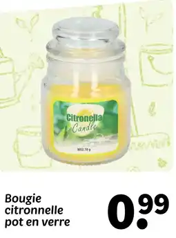 Wibra Bougie citronnelle pot en verre offre