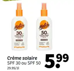 Wibra Malibu crème solaire offre