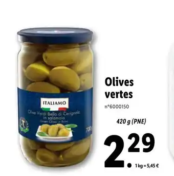 Lidl Olives vertes offre