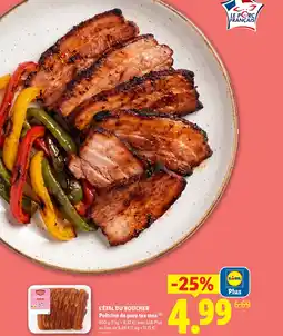 Lidl L'ÉTAL DU BOUCHER Poitrine de porc tex mex offre