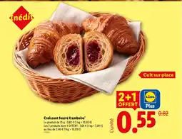 Lidl Croissant fourré framboise offre