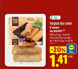 Lidl TOQUE DU CHEF 4 nems au poulet offre