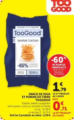 Super U Snack de soja et pomme de terre toogood offre
