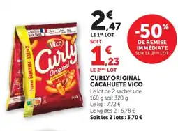 Super U Curly original cacahuete vico offre