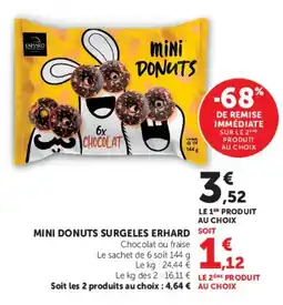 Super U Mini donuts surgeles erhard offre