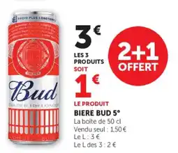 Super U Biere bud 5° offre