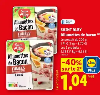 Lidl SAINT ALBY Allumettes de bacon offre