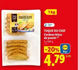Lidl TOQUE DU CHEF Cordons bleus de poulet offre
