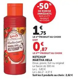 Super U Ketchup martha hela offre