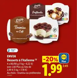 Lidl ENVIA Desserts à l'italienne offre