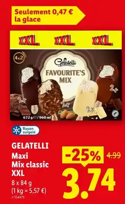 Lidl GELATELLI Maxi Mix classic offre