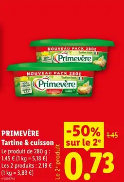 Lidl PRIMEVÈRE Tartine & cuisson offre