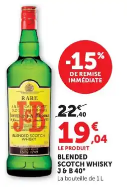 Super U Blended scotch whisky j & b 40 offre