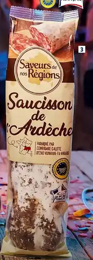 Lidl SAVEURS DE NOS RÉGIONS Saucisson sec d'Ardèche IGP offre