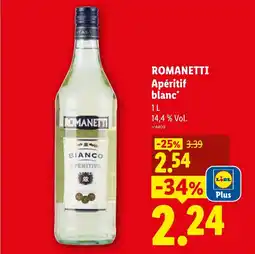 Lidl ROMANETTI Apéritif blanc offre