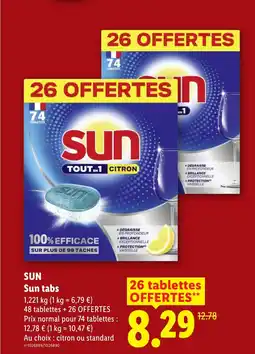 Lidl SUN Sun tabs offre