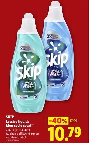 SKIP Lessive liquide Mon cycle court