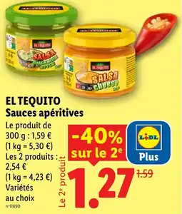 Lidl EL TEQUITO Sauces apéritives offre