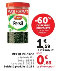 Super U Persil ducros offre