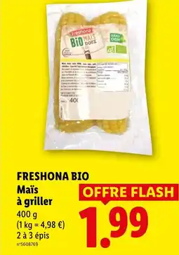 Lidl FRESHONA BIO Maïs à griller offre