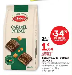 Super U Biscuits au chocolat delacre offre