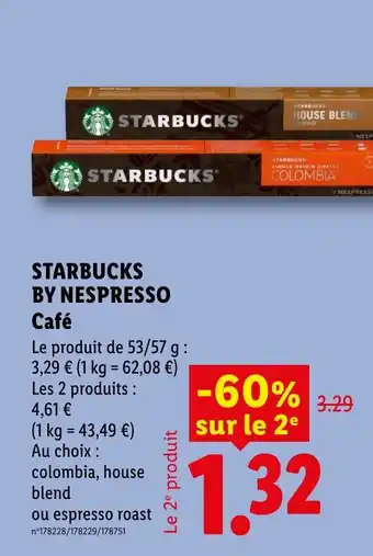 Lidl STARBUCKS BY NESPRESSO Café offre