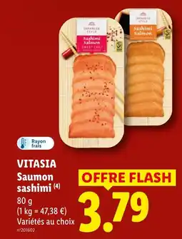 Lidl VITASIA Saumon sashimi offre