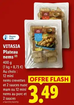 Lidl VITASIA Plateau nems offre