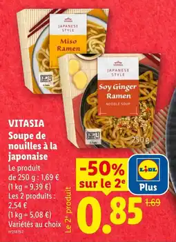Lidl VITASIA Soupe de nouilles à la japonaise offre