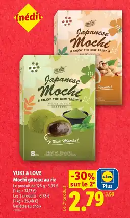 Lidl YUKI & LOVE Mochi gâteau au riz offre
