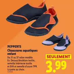 Lidl PEPPERTS Chaussures aquatiques enfant offre