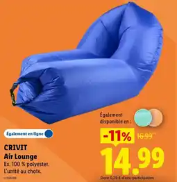 Lidl CRIVIT Air Lounge offre