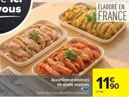 Carrefour Drive Assortiment émincés de dinde marinés offre