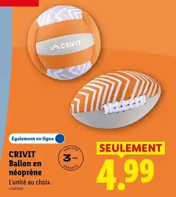 Lidl CRIVIT Ballon en néoprène offre