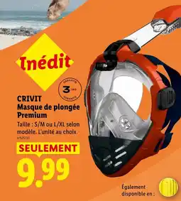 Lidl CRIVIT Masque de plongée Premium offre