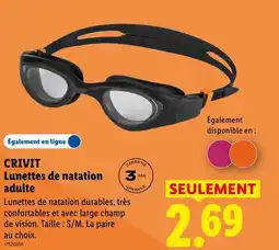 Lidl CRIVIT Lunettes de natation adulte offre
